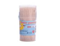 Mediniai dantų krapštukai, 200 vnt. Su kieta dėžute