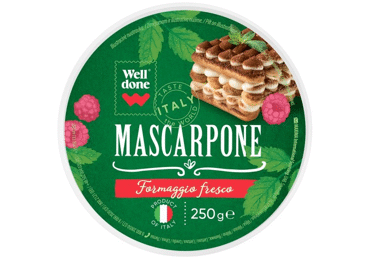 Maskarponės sūris WELL DONE, 80 % rieb. s. m., 250 g