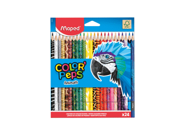 Spalvotas pieštukas ColorPeps Animal MAPED, 24 spalvos