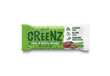 Vaisių ir riešutų batonėlis GREENZ su baltymais, 30 g