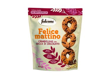 Trapios tešlos sausainiai FALCONE su šokoladu, 500 g