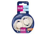 LOVI silikoniniai dinaminiai čiulptukai Prime, Coconut/ Ivory, 6-18m, 2 vnt., 34/402