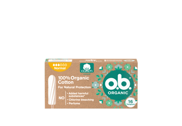 Tamponai O.B. ORGANIC NORMAL, 16 vnt., 16 vnt.