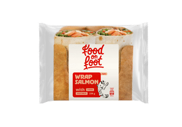 Tortilija WRAP SALMON su lašiša, sūriu ir daržovėmis, 230 g