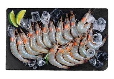 Atšildytos nevirtos baltakojės blyškiosios krevetės (lot. Litopenaeus Vannamei), 70/80 dydžio, 1 kg