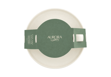 Puodelis su lėkštute AURORA White Home Subtile, 280 ml - 2