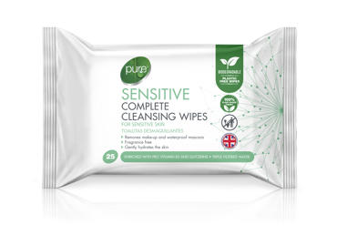 Jautrios odos drėgnosios servetėlės PURE SENSITIVE, 1 vnt.