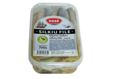 Silpnai sūdyta silkių filė su aliejumi DESĖ, 700 g - 1
