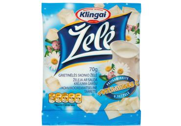 Grietinėlės skonio želė KLINGAI, 70 g
