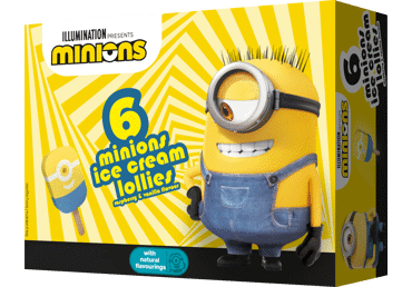 Ledai LEONE MINIONS, vanilės ir aviečių skonio, 198 g