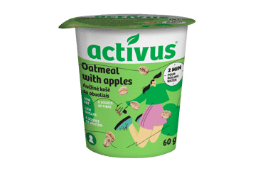 Avižinių dribsnių košė ACTIVUS (su obuoliais), 60 g