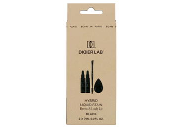 Antakių ir blakstienų dažymo rinkinys DIDIER LAB Hybrid Tint Black, 1 vnt. - 1
