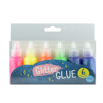 Klijų su blizgučiais rinkinys, 6 vnt.,120 ml - 1