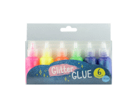 Klijų su blizgučiais rinkinys, 120 ml, 6 vnt