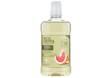 ECODENTA gaivus ir dantenas apsaugantis skalavimo skystis su arbatmedžio aliejumi 500 ml