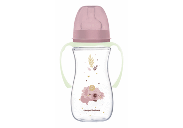 Kūdikių buteliukas CANPOL EASYSTART, rožinis, 300 ml, 1 vnt. - 2