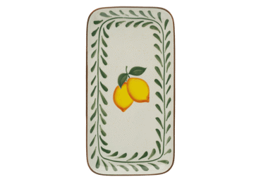 Kvadratinė lėkštė AURORA Lemon, 15x28 cm