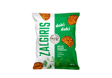 Duonos traškučiai DOKI DOKI ŽALGIRIS, krapų, grietinėlės sk., 150 g