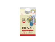 Pasterizuotas pienas WELL DONE, 3,5 % rieb., 500 ml