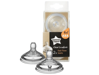 Silikoniniai (nuo 6mėn.) greito srauto žindukai TOMMEE, 1 vnt.