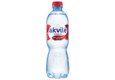 Lengvai gaz. raudonųjų uogų skonio stalo vanduo AKVILĖ, 500 ml