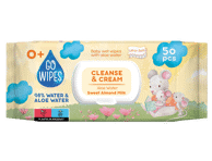 Drėgnos servetėlės GOWIPES GOWIPES Baby Cleanse&Cream, 50 vnt