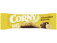 Javainių batonėlis CORNY BIG su bananais ir pien. šokoladu, 50 g