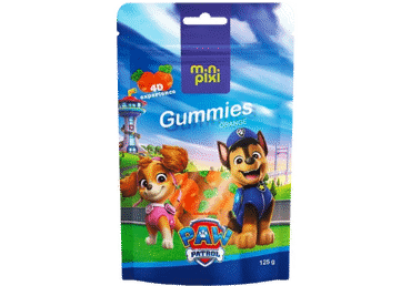 Guminukai MINIPIXI PAW PATROL, vaisių skonio, 80 g