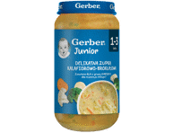 Sriuba GERBER su žiediniu kopustu ir brokoliais, 250 g