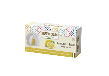 Desertas - ledai GELATERIA CALLIPO, citrinų kremo Tartufo Limoncello su beze gabaliukais, 220 g