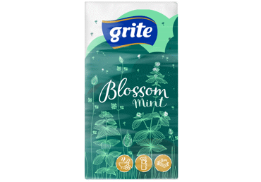 Popierinės nosinaitės GRITE BLOSSOM MINT, 10 vnt.