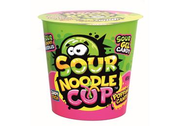 Saldainių rinkinys JOHNY BEE SOUR NOODLE CUP, 65 g - 2