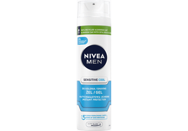 Skutimosi želė NIVEA MEN SENSITIVE COOL jautriai odai, 200 ml