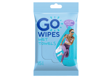 Drėgni rankšluosčiai GOWIPES For Gym, 15 vnt.