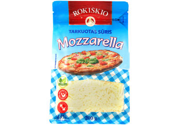 Tarkuotas ROKIŠKIO sūris MOZZARELLA, 43 % rieb. s. m., 200 g