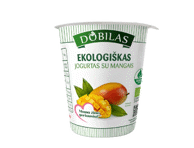 Ekologiškas jogurtas su mangais DOBILAS, 3,1 % rieb., 300 g