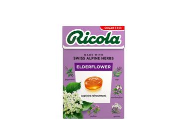 Pastilės RICOLA  šeivamedžio žiedų skonio, 50 g