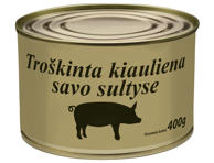 Troškinta kiauliena WERNER SIMON savo sultyse, 400 g