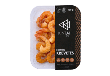 Karštai rūkytos krevetės be kiauto, 150 g