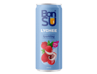 Gazuotas ličių sulčių gėrimas BONSU (99%), 0.33 l