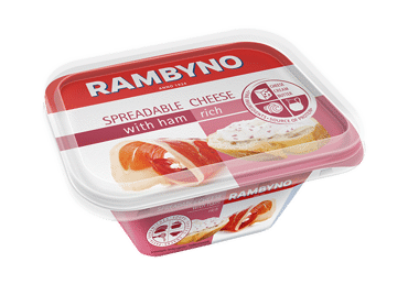 RAMBYNO tepamasis sūrelis su kumpiu, 175 g RAMBYNO tepamasis sūrelis su kumpiu, 175 g