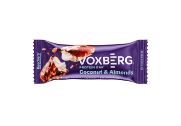 Baltyminis batonėlis VOXBERG su kokosais ir migdolais, 50 g