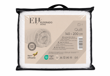 Antklodė ELDORADO HOME carbon antistress, 140 x 200 cm, 1 vnt.