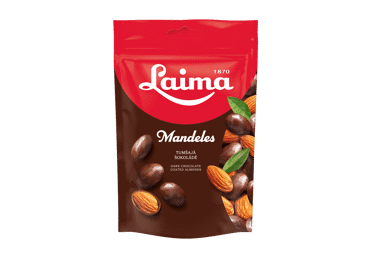 Migdolai LAIMA juodajame šokolade, 140 g