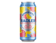 Nealkoholinis alaus kokteilis Amber City Radler RaspLem 0,0% 0,5L