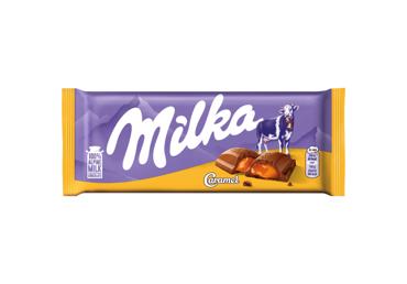 Pieninis šokoladas MILKA su karamelės įdaru, 100 g