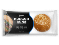 KLAIPĖDOS mėsainių bandelės su sezamų sėklomis, 180 g
