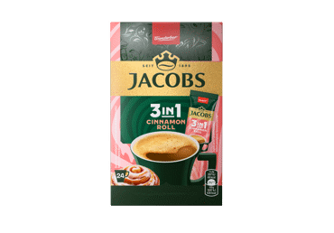 Tirpiosios kavos gėrimas JACOBS 3 IN 1 CINNAMON ROLL, 268.8 g