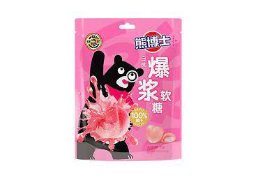 Guminukai DR. BEAR, persikų skonio, 60 g	