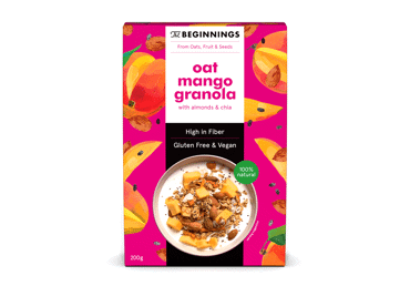 Avižų granola BEGGININGS su mangais, 200 g